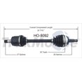 thumbnail image 5 of TrakMotive Arbre d'Axe CV HO-8092 Premium; Remplacement OEM, 5 of 5