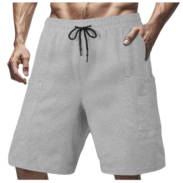 Styesk Mens Shorts Men Leisure Fashion Solid Color Loose And Comfortable Motion Straight-leg Work Clothes Shorts