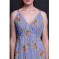 thumbnail image 4 of Bimba Robe Longue à Imprimé Floral pour Femmes, Bretelles Spaghetti, Col en V, Maxi, Tenue de Plage - X-Grand, 4 of 5