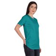 thumbnail image 2 of Inkmeso T-Shirt Basique à Col Rond pour Femmes, Manches Courtes, Coupe Régulière, Long Tee, Haut d'Entraînement, 2 of 8
