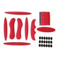 thumbnail image 1 of 2 Ensembles Coussinets Intérieurs de Casque de Cyclisme Protection Kit en Mousse Doublure Scellée Éponge pour Accessoires de Bicyclette Motocyclette Électrique, Rouge, 1 of 7