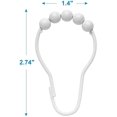 thumbnail image 4 of LAICAIW Anneaux de Rideau de Douche, Crochets Décoratifs pour Rideau de Douche en Acier Inoxydable Résistant à la Rouille, Anneaux de Crochets de Rideau de Douche pour Tringle de Douche de Salle de Bain - Ensemble de 12, Blanc Poli, 4 of 7