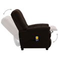 thumbnail image 5 of vidaXL Fauteuil de Massage Électrique Tissu Brun Foncé, 5 of 5