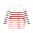 thumbnail image 3 of MeetoTime T-shirt pour Enfants, Mode, Couleur Unie, Imprimé, Manches 3/4, Col Rond, Hauts, Tout-Petits, Enfants, pour Garçons et Filles, 3 of 4