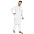 thumbnail image 2 of Atasi Ensemble Kurta Pyjama 2 Pcs pour Homme, Col Henley, Kurta Long Décontracté, 2 of 7