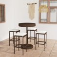 thumbnail image 1 of vidaXL 5 Piece Garden Bar Set with Cushions Poly Rattan Brown, 1 of 5
