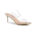 thumbnail image 1 of BLISSFUL STEP Women's Clear Slide Stiletto Heels Open Toe Slip On Sandals Gold 8, 1 of 7