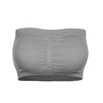 thumbnail image 1 of Double Women Plus Size Strapless Bra Bandeau Tube Removable Padded Top Stretchy, 1 of 5