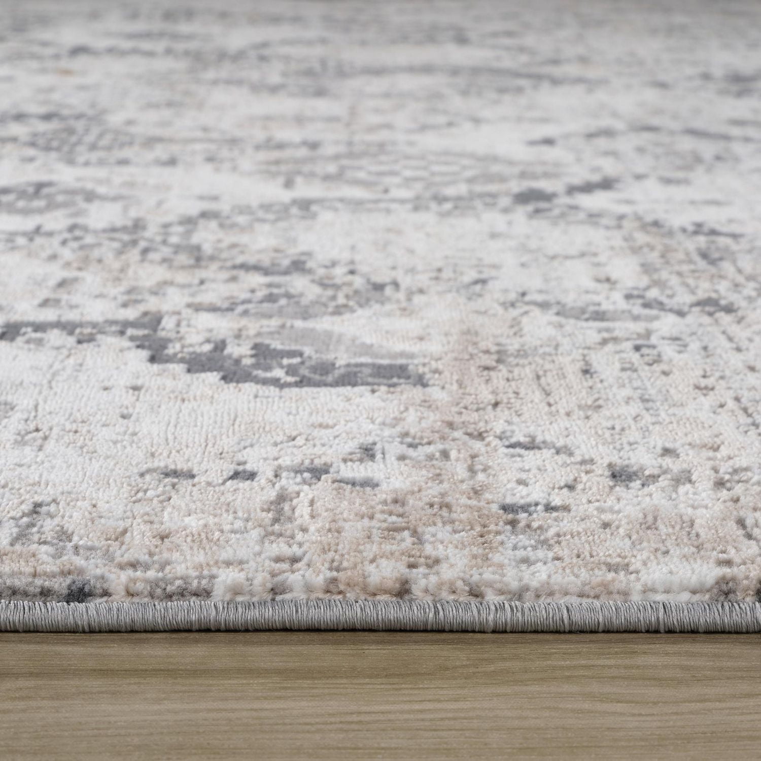 Tapis d'interieur Rug Branch Atlas Fractal, beige gris, moderne - Salon, chambre, salle a manger et cuisine