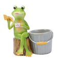 thumbnail image 4 of koolsoo Frog Planters Pot Handpainted Resin Decorative Lovely Frog Flowerpots for Indoor, 4 of 9