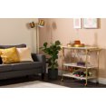 thumbnail image 1 of South Shore Maliza Bar Cart, in Faux Carrara Marble and Gold, 1 of 12