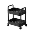 thumbnail image 2 of Vaidha 2-Tier Rolling Storage Cart With Wheels- Plastic Multi-Room Organizer For Kitchen- Living Room-Office -Bathroom, 2 of 7