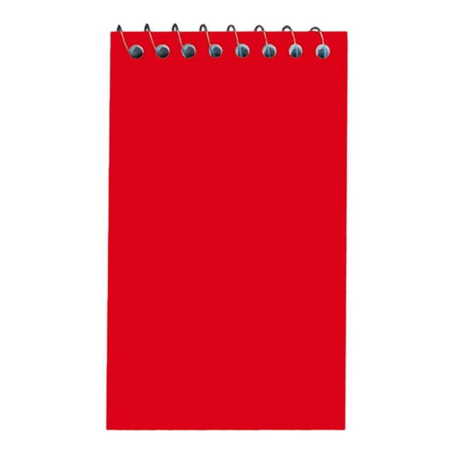 3x5 Inch Top Bound Spiral Memo Pads, Pocket Mini Notebooks, Portable Wire Binding Note Book,50 Sheet Per Pad Small Jotter for On The Go Quick Note Task Draft & Temporary Information Recording,Red