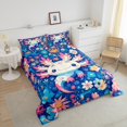 thumbnail image 4 of Cute Axolotl Comforter Set Queen Size Animal Theme Bedding Sets Fantasy Blue Bedding Comforter Sets Blue Axolotl Pattern Down Comforter Cartoon Ocean Animal Axolotl Duvet Set, 4 of 7