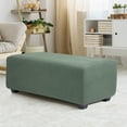 thumbnail image 1 of SNNROO Housse Extensible pour Pouf d'Intérieur, Jacquard, Rectangulaire, Housse de Repose-Pieds, Gris Foncé, Très Grand, 1 of 7