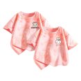 thumbnail image 1 of Jamicy T-shirts pour Filles Cadeau pour Enfants Hauts Mignons pour Filles 2 Pcs Manches Courtes T-Shirts d'Été Mode Graphiques Col Rond Pull Tee, 1 of 3