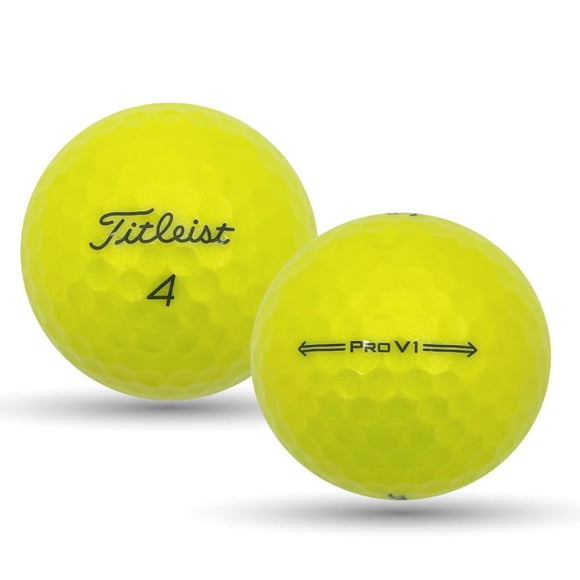 Mulligan - 36 Titleist Prov V1 2022 5A Recycled Used Golf Balls, Yellow