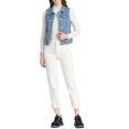 thumbnail image 2 of INSPIRE CHIC Women's Washed Denim Button Sleeveless Vest Jacket with Pockets S Light Blue-B, 2 of 6