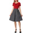 thumbnail image 2 of INSPIRE CHIC Blouse Femme à Col Nœud Uni à Manches Courtes Col Peter Pan Haut Décontracté d'Été TP Rouge, 2 of 7