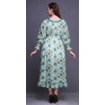 thumbnail image 4 of Bimba Tie-Dye Women Cotton Smocked Boho Renaissance Long Ruffle MaxiDress-Small, 4 of 5
