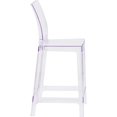 thumbnail image 4 of Bowery Hill 40"H Contemporary Plastic Square Back Bar Stool in Crystal Clear, 4 of 9