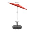 thumbnail image 3 of CorLiving 10ft Wind Resistant Tilting Patio Umbrella with Aluminum & Steel Frame & Round Base, 3 of 7