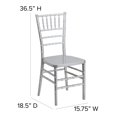 thumbnail image 4 of Bowery Hill Resin Stacking Chiavari Dining Chair in Silver, 4 of 9