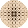 thumbnail image 1 of Ahgly Tapis Rond Lavable en Machine Intérieur Transitionnel Bronze Brun, 4 Pieds Rond, 1 of 7