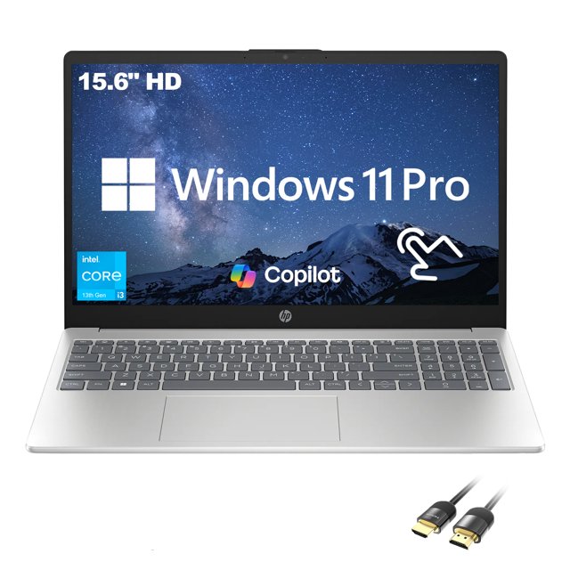 HP 2025 New 15.6" HD Touchscreen Laptop, Intel i3-1315U, 64GB RAM, 2TB SSD, AI Copilot, HDMI Cable, US Version KB, For Business & Student, Windows 11 Pro