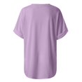 thumbnail image 3 of Birdeem Womens Fashion Gradient Printed Blouse V-Neck Short Sleeve Loose T-Shirt Tops, 3 of 6