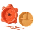 thumbnail image 1 of Ensemble de Repas pour Enfants en Forme de Tortue avec Assiettes Compartimentées et Couverts pour l'Heure des Repas, 1 of 8