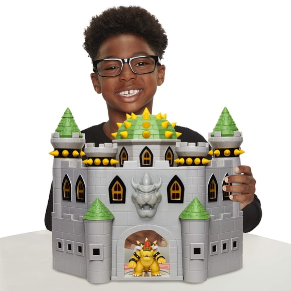 Nintendo Bowser's Castle Super Mario Deluxe Bowser's Castle Playset with 2.5inch Exclusive Articulated Bowser Action Figure