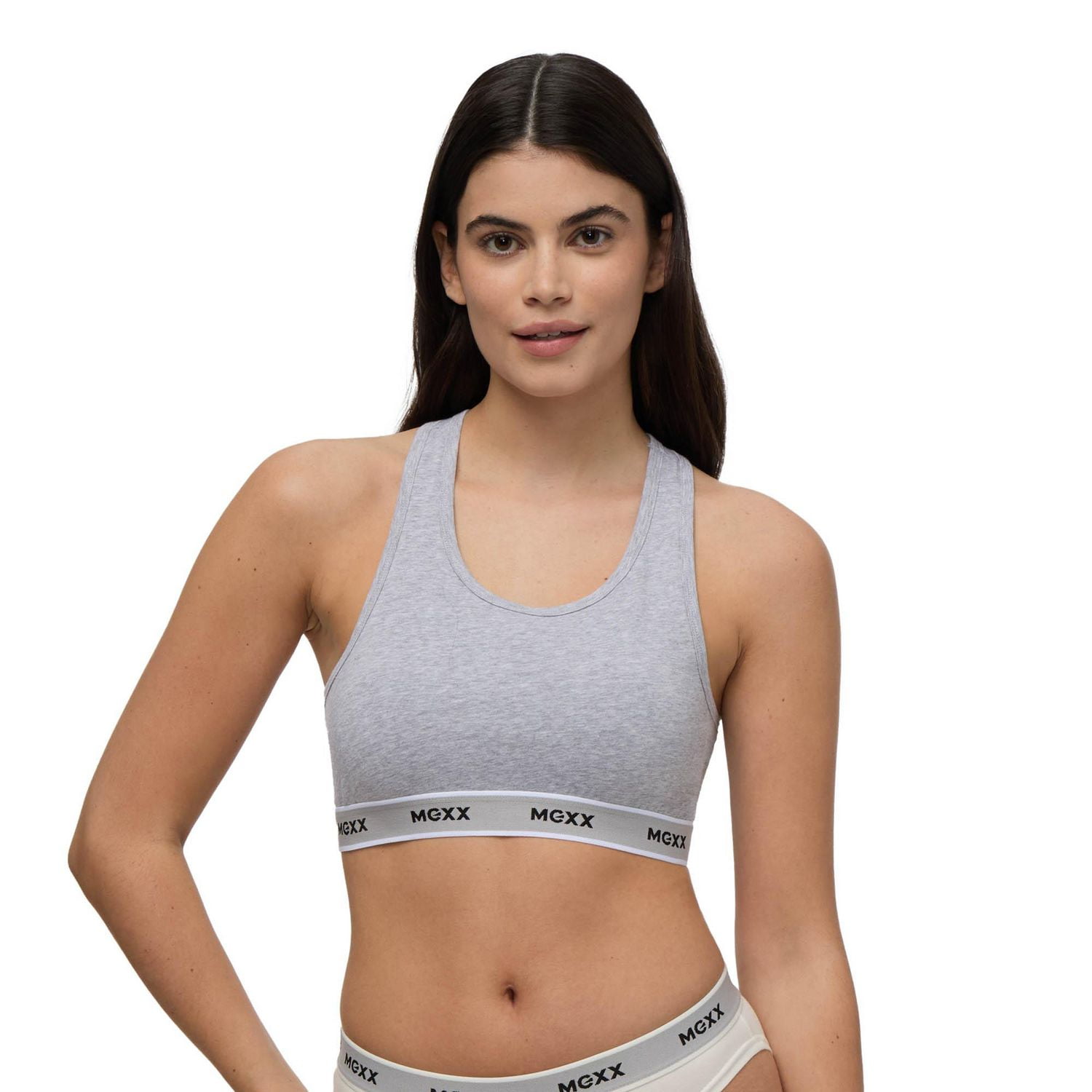 Paquet de 2 bralettes dos nageur avec bande élastiques à motif Mexx pour femmes