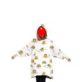 thumbnail image 3 of goowrom Family Cartoon Digital Printing Lamb Wool Warm Hooded Blanket, 3 of 9