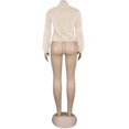 thumbnail image 5 of Femmes Sherpa Veste Revers Manches Longues Récolte Molletonné Zip Vestes Manteau Hiver Chaud Solide Pelucheux Outwear, 5 of 5
