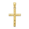 thumbnail image 1 of 10K Yellow Gold Diamond Cut Cross Pendant, 1 of 2