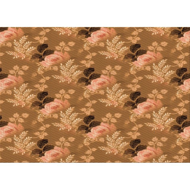 Ahgly Company Machine Washable Indoor Rectangle Transitional Orange Area Rugs, 5' x 8'