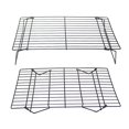 thumbnail image 2 of Stackable Cooling Racks for Cooking and Baking with Folding Legs, Wire Grid Steel, Kitchen Counter and Oven Safe,16"x10"in Rectangle, 2 of 6