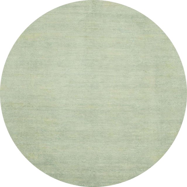 Ahgly Company Tapis d'Intérieur Ronds Abstraits Verts Abstraits pour Aire, 8 Pieds Rond