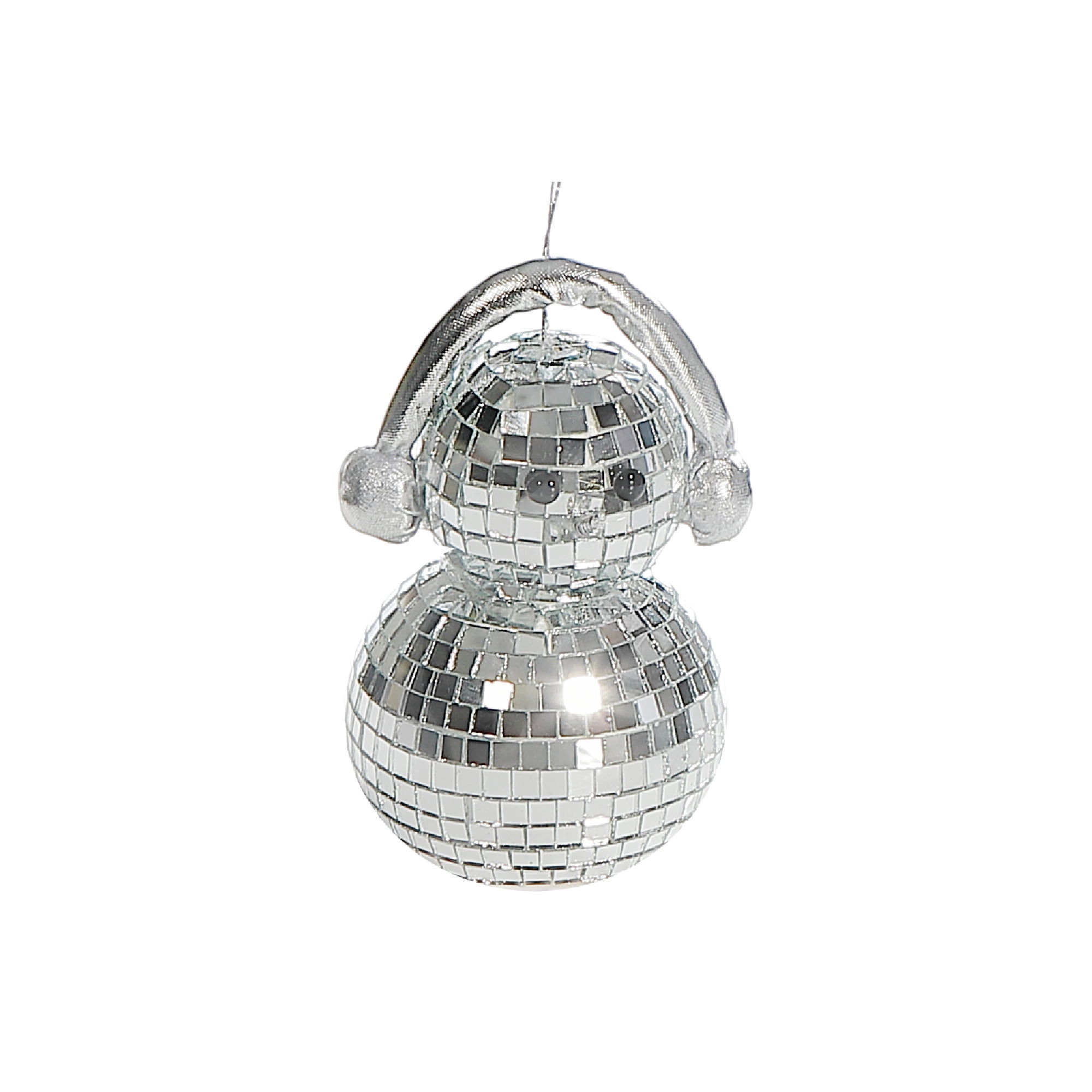 Bonhomme De Neige Disco Avec Cache-Oreilles (Argent) - Lot De 2