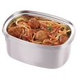 thumbnail image 4 of Mainstays 33oz Rectangular Food Container with Divider, Stainless Steel, 4 of 16