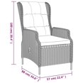 thumbnail image 4 of vidaXL 5 Piece Garden Dining Set Light Grey Poly Rattan, 4 of 5