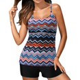 thumbnail image 4 of Tankini Bathing Suits For Women- Tummy Control Swimsuits Two Piece Swimwear Tank Top With Boyshorts, 4 of 8
