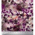 thumbnail image 1 of Soimoi Velvet Fabric Star,Skull & Texture Printed Fabric 1 Yard 58 Inch Wide, 1 of 3