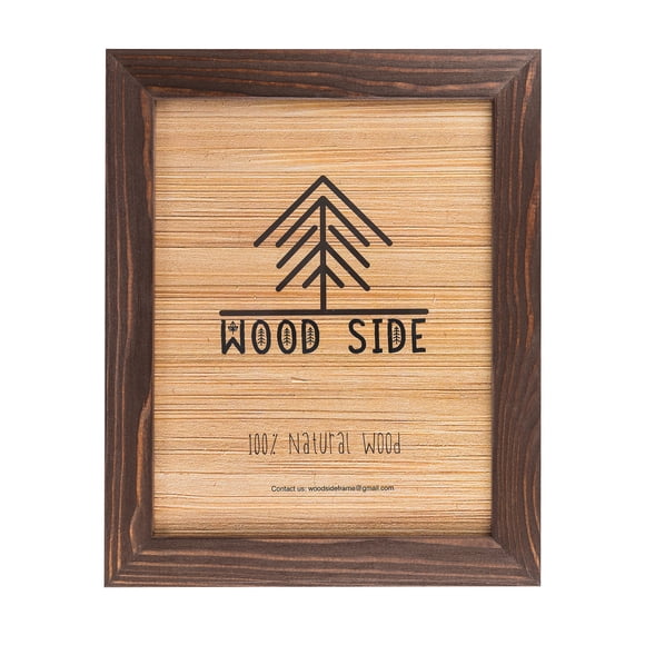Rustic Wooden Poster Picture Frame 12x18 in | 30.5x45.5 cm - Natural Solid Eco Distressed Wood for Wall Mounting Photo Frame - Brown Wenge