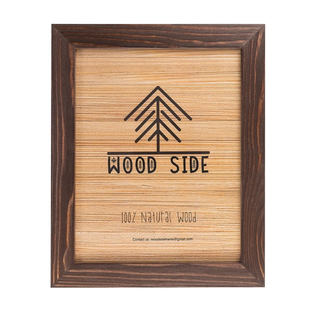 Rustic Wooden Picture Frame 9x12-100% Natural Solid Eco Distressed Wood for Wall Mounting Photo Frame - Brown Wenge