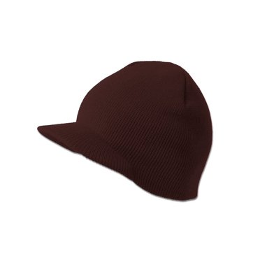 Winter Cuff less Beanie Visor Cap, Brown