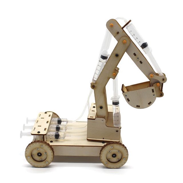Wooden Assembly Model Toy, Excavator Assembly Model Wooden Excavator Assembly Model, Boys Home For Kids Girls Gifts