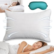 Kuyami Pillow, King/Queen/Standard Size Pillows Set of 2, Luxury Hotel Collection Pillow, Surround Fill Cool Bed Pillows Soft and Supportive for Back/Stomach/Side