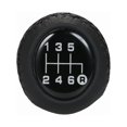 thumbnail image 4 of Car Manual Gear Shift Knob Shifter Black Leather Red Stitch 6 Speed Universal, 4 of 8
